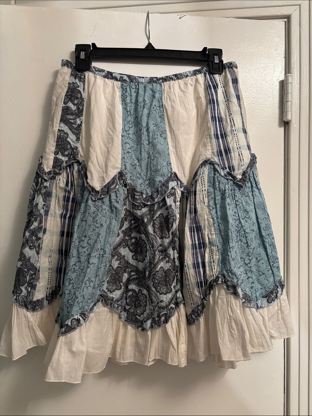 Gingham and paisley Phool skirt. Sz M